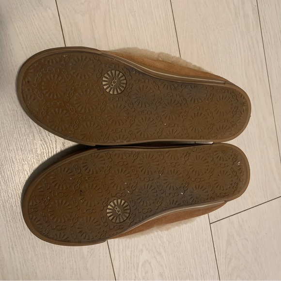 UGG Platform Suede Flat Slippers Carmel Brown Size 6 - Picture 3 of 9